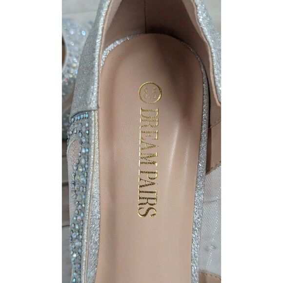 Dream Pairs Divine-01 Womens Sz 8.5 Silver Slip On Peep Toe Stiletto Pump Heels - Picture 7 of 10